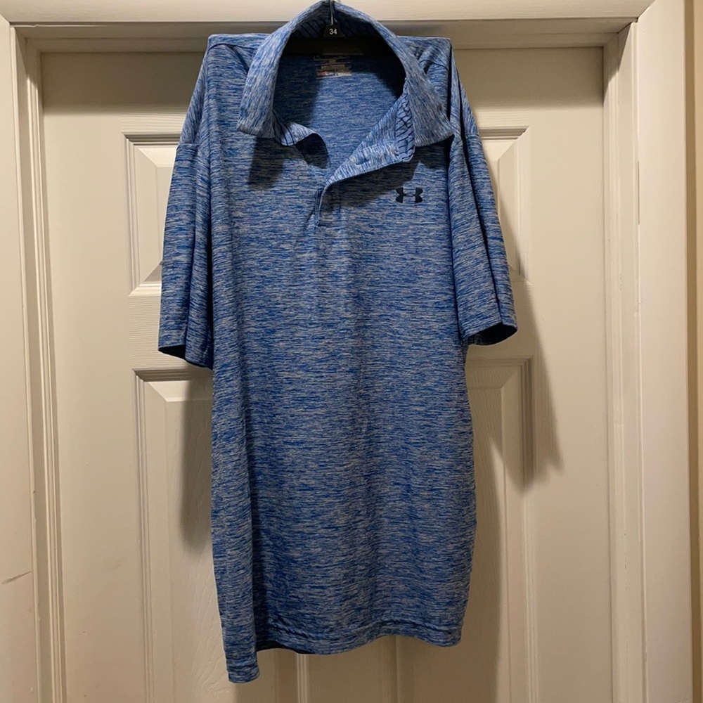 Men’s Large under armour heat gear golf polo.